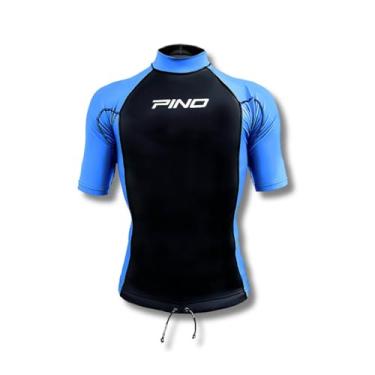 Imagem de Camiseta Lycra Pino Com Proteção Uv50+ Surf Natação Mergulho (Azul, XXG)