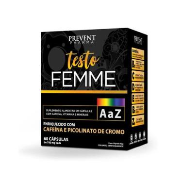 Imagem de Multivitaminico c/ cafeina + picolinato de cromo testo femme 500mg 60c
