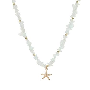 Imagem de Colar de estrela do mar, boêmio, praia, havaiano, colorido, verão, praia, costa, gargantilha para mulheres e homens, 29.5in, cerâmica, Sem Pedra Preciosa