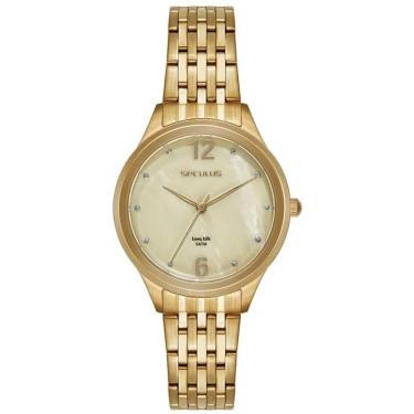 Imagem de Relógio Seculus Feminino Ref: 44309lpsvda1 Casual Aço Dourado