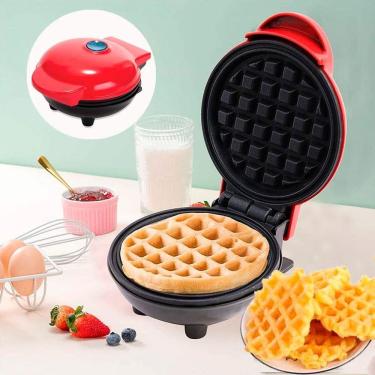 Imagem de Mini Waffle Elétrica Ideal Fazer Panquecas E Waffles 110V