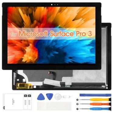Imagem de Para substituição de tela LCD Microsoft Surface Pro 3 - para Surface Pro 3 1631 V1.1 tela sensível ao toque LCD para Microsoft LTL120QL01-003 TOM12H20 Kits de reparo de montagem de vidro digitalizador