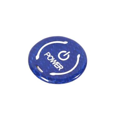 Imagem de Capa de botão de partida para Hummer EV 2022-2026 SUV/SUT, capa de botão de parada de partida do motor de carro, protetor de decalque decorativo de botão de interruptor de ignição de carro, fibra de