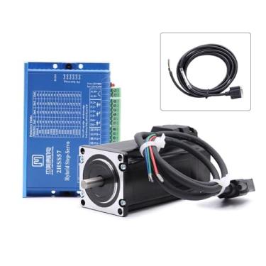 Imagem de JMC Nema23 3.0N.m Motor de passo híbrido de circuito fechado DC/AC 86J18100EC-1000-LS 2HSS57-A-5 (cabo-5M)