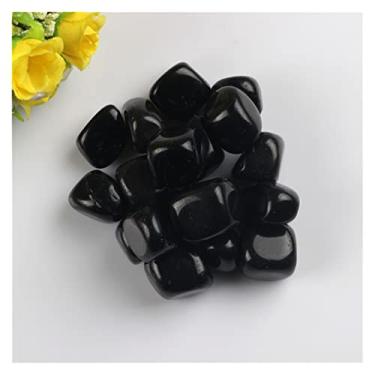 Imagem de FLOAPA 200 g a granel sortido pedras caídas mistas lápis-lazúli cristal obsidiana pedras preciosas minerais de rocha para contas de Reiki pedras primárias e minerais (cor: 200 g obsidiana preta)