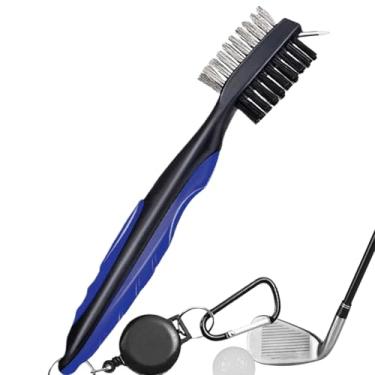 Imagem de Escova de limpeza de taco de golfe - Limpador portátil de ranhura de golfe de dupla face - Ferramenta de manutenção de limpeza leve e eficiente para viagens ao ar livre, homens e mulheres