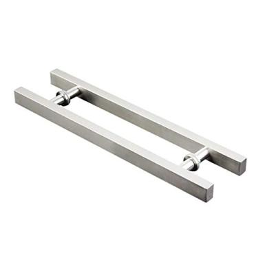 Imagem de Puxador de porta de vidro de madeira de aço inoxidável escovado resistente Push-Pull 6 tamanhos (800 × 600 mm)