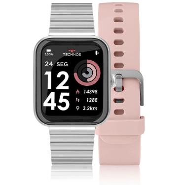 Imagem de Smartwatch Technos Connect MAX Prata e Rosa - TMAXAK/C7K TMAXAK/C7K-Unissex