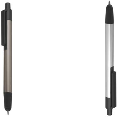 Imagem de Caneta Esferográfica em Metal, Ponta Touch, Escrita Azul, Corpo Cilíndrico, Ponta Fina, Grip Ergonômico, Multicolorido, 24 Unidades, para Colorir, a Partir de 3 Anos (Cinza e Prata)