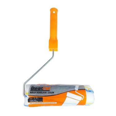 Imagem de Rolo Pintura Lã Alta Parede 23 Cm Cabo Profissional - Bestfer