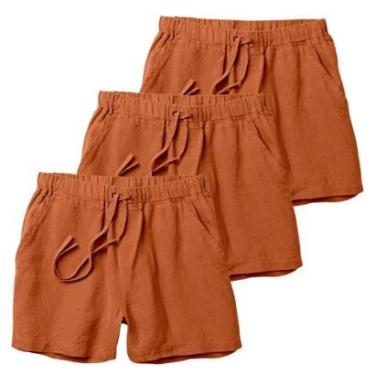 Imagem de Kit 3 Shorts Linho Premium Bermuda Masculina Moda Praia Luxo-Masculino