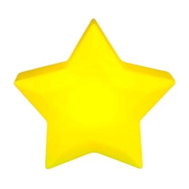 Imagem de Luminária Pendente Estrela Infantil Amarela Bivolt 110/220V – Decoração Quarto Infantil – Polietileno – Cabo 1,8m – Para Lâmpada LED