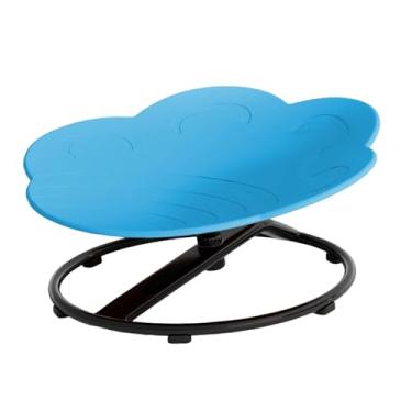 Imagem de YWJLQH Cadeira giratória sensorial para crianças, equipamento de treinamento, estrutura estável, prato giratório antiderrapante, brinquedos de equilíbrio, Azul