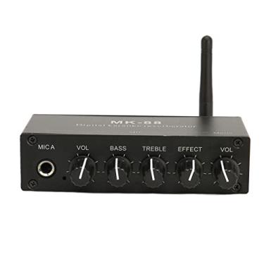 Imagem de Dioche Mixer de karaokê Digital Portátil Com Entrada de Microfone Duplo | Reverberador de karaokê de Liga de Alumínio para Música de DJ, Palco, KTV e Uso Doméstico