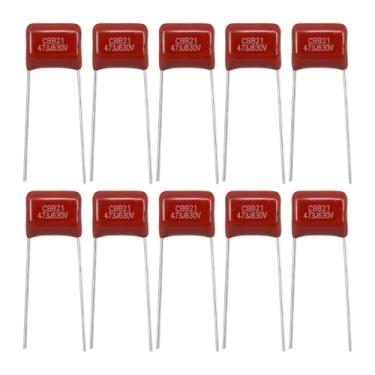 Imagem de Generic 10 Capacitores de Filme de Tom 630V, Peças de Fácil Instalação, para Equipamentos de Som de Guitarra, Acessórios Eletrônicos de Reposição para Uso em, 473j Film H 9mm
