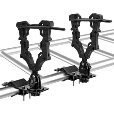 Imagem de Rack de arma única para ATV UTV, suporte de arma ATV Rack universal para rifle de caça, arco, pá, machado, compatível com carrinho de golfe, bicicleta de caça, scooter de mobilidade