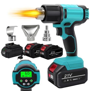 Imagem de Soprador de ar quente sem fio, soprador de ar quente com display digital LCD, design compacto