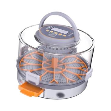 Imagem de IEUDNS Chocadeira de ovos, chocadeira de galinhas, virador automático, suprimentos, leve, portátil, display transparente, de aves para pássaros, para 12 Ovos