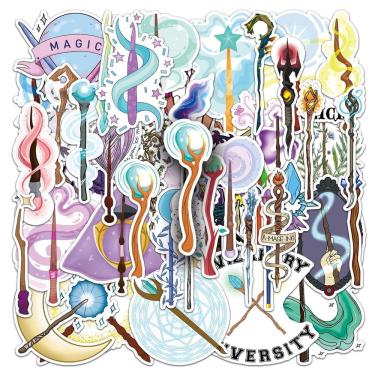 Imagem de Adesivos Witchs Magics Wands em vinil impermeável 50 unidades/lote