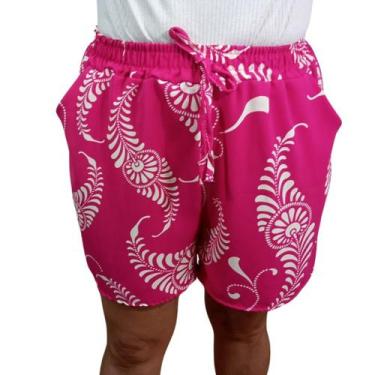 Imagem de Shorts Feminino Estampado Com Elastico na Cintura e Bolsos Funcional -