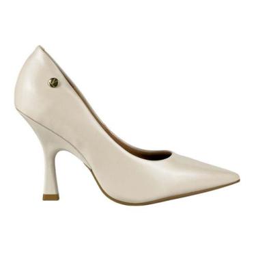 Imagem de Sapato Scarpin Vizzano Salto Alto Fino Bico Fino, 37, Off white