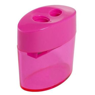 Imagem de Apontador com Depósito Duplo Oval 2 Furos - Leo&Leo, ROSA