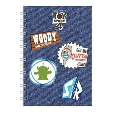 Imagem de Caderno Cd Jeans Com Patches Toy Story Espiral Duplo 80Fls - Dermiwil