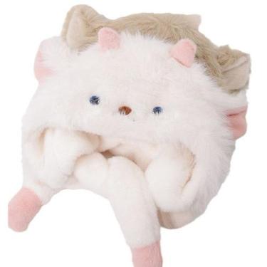 Imagem de Chapéu de cosplay Lambs Costume Headwear Warm Soft Cozy para crianças/