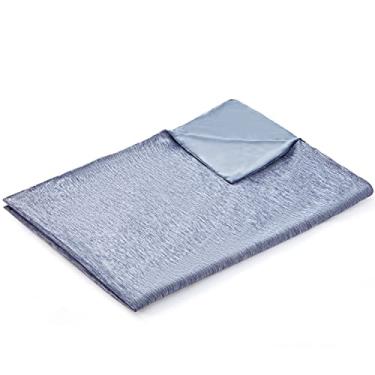 Imagem de EXQ Home Cobertor pesado 152 x 203 cm - Queen Size premium macio para cobertor pesado com zíper, capa de edredom lavável na máquina (azul escuro, apenas capa de edredom)