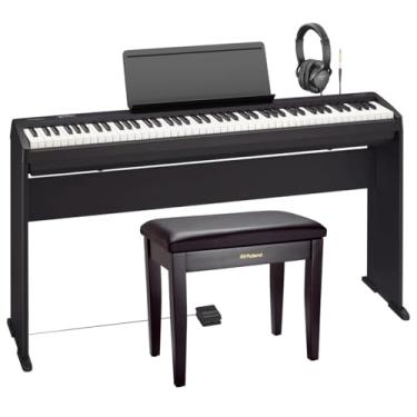 Imagem de Kit Piano Digital Roland FRP-2 acr com Banco, Estante e Fone de Ouvido
