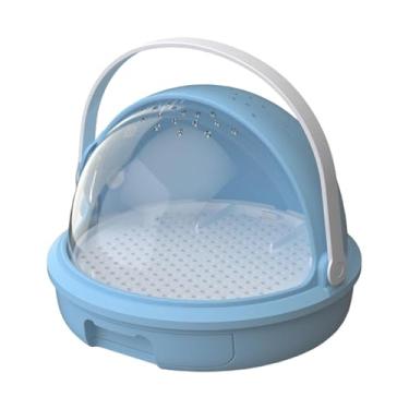 Imagem de predolo Caixa de alimentação para répteis, terrário ventilado transparente, ideal para presentear tarântulas e invertebrados. Perfeita para criar um ambiente, Azul