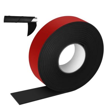 Imagem de Isolamento de tubo de 5 cm x 20 pés, isolamento de tubo de espuma autoadesivo para proteção contra congelamento de inverno, fita isolada externa para tubos de metal, PVC, linha CA