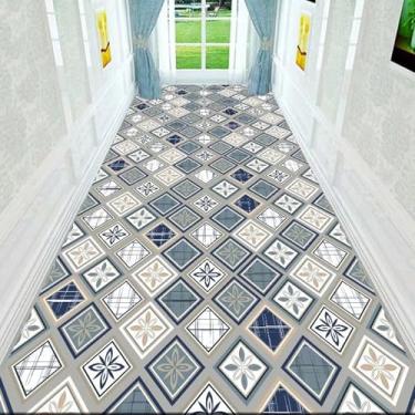 Imagem de HGTRH Tapete Corredor Corredor Tapete Lavável Antiderrapante Resistente à Sujeira Corredor de Cozinha Tapete de Entrada Tapete de Entrada Moderno Geométrico Corredor para Entrada Quarto B 120 x 200 cm
