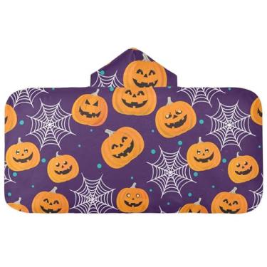 Imagem de Burbuja Toalha de banho com capuz de laço rosa para crianças, toalha de praia de pelúcia macia absorvente para chá de meninas e meninos 3-10 anos, 61 x 127 cm