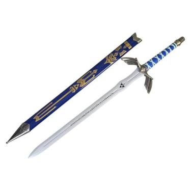 Imagem de Espada Master Sword Zelda Decorativa De Madeira Com Suporte - GS
