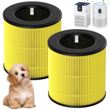 Imagem de Pacote com 2 filtros de substituição M05 B-D02L Pet Care, compatível com purificadores de ar MOOKA M05 / B-D02L / B-D02, KOIOS B-D02L, VEWIOR B-D02U e Tailulu D10, filtro H13 True HEPA, para odores e
