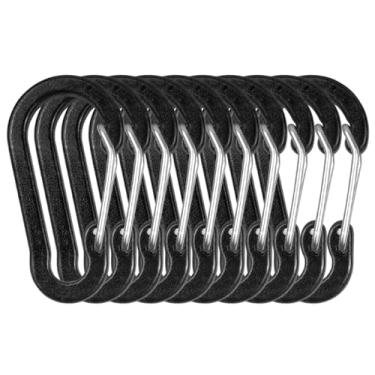 Imagem de Clipes de Mosquetão Anéis D Chaveiro Liga Alumínio para Acampamento Caminhada Pesca Mochilão