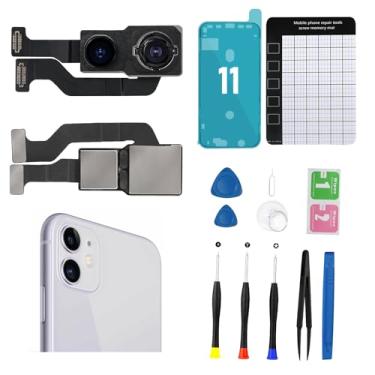 Imagem de CLNGAI Peça de substituição para câmera traseira principal do iPhone 11 para A2111 A2223 A2221 OEM 12MP HD Video HDR Módulo de lente fotográfica com ferramentas de fixação