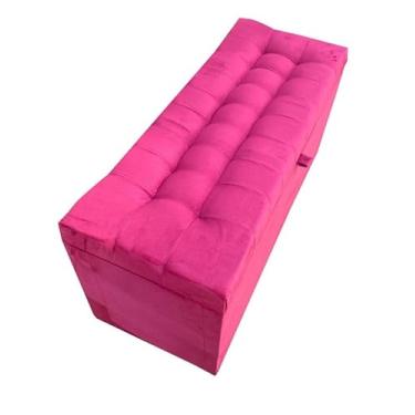 Imagem de Banqueta Decorativa Com EspaçO De Armazenamento - FáCil Acesso(Rosa Choque,Pés em PVC)