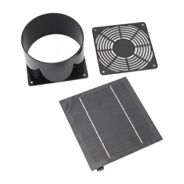 Imagem de Aramox Kit de Ventilador de Painel Solar, Exaustor Externo à Prova D'água Ip65 Com Duto de Ar Fixo de Flange para Galinheiro, Estufa, Rv, Casa de Animais de Estimação
