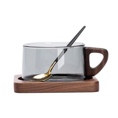 Imagem de ARGUMENTATION A xícara de café de vidro borossilicato de 220 ml pode conter americano, latte, cappuccino, cereal, leite, sorvete, chá. Caixa de presente correspondente