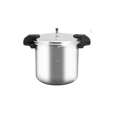 Imagem de Panela de Pressão 20 Litros, Alumínio, Cinza, Fechamento Externo, 2 Válvulas de Segurança, 40cm Diâmetro x 37cm Altura