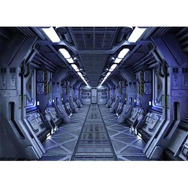 Imagem de BELECO Tecido de 3 x 2,4 m, pano de fundo, interior, nave espacial, canal, cabine, futurista, ficção científica, fotografia, fundo, astronomia, sessão de fotos, cabine fotográfica, adereços de estúdio