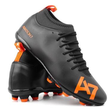 Imagem de Chuteira Campo A7 Botinha Futebol Gramado Com Travas Macia Leve Masculina-Masculino