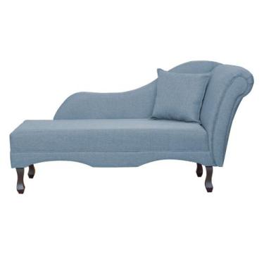 Imagem de Divã Recamier Namoradeira Olívia Lado Esquerdo Linho Cores - DS Estofa