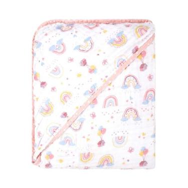 Imagem de Toalha de Banho Soft para Bebê 70 cm x 70 cm Bublim, Arco Íris, Não ap