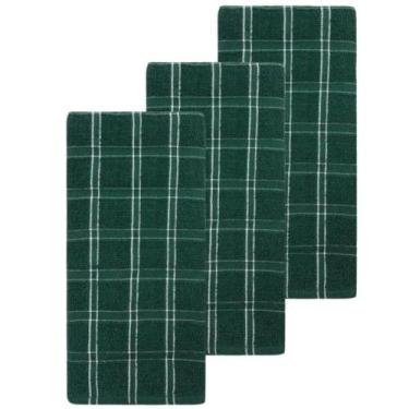 Imagem de Kit 3 Panos De Prato Camesa Chess 45 x 65 cm, Verde