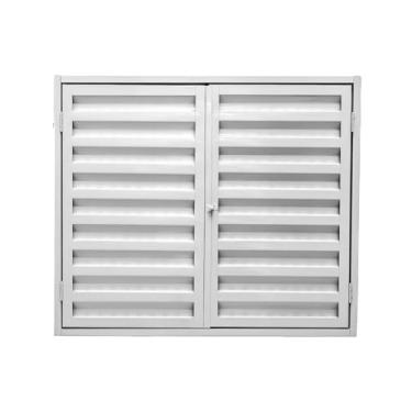 Imagem de Porta Gás De Aço Folha Dupla 80x70 Reforçada, Modelo Reforçada para Segurança com Ventilação Adequada, Ideal para Instalação Externa da Casa(BRANCO)