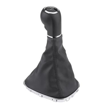 Imagem de Luqeeg Tampa da Polaina do Botão de Mudança de Marcha Em Couro ABS e PU, Kit de Polaina do Botão de Engrenagem de 5 Velocidades Adequado para Corsa D, Fácil de Instalar