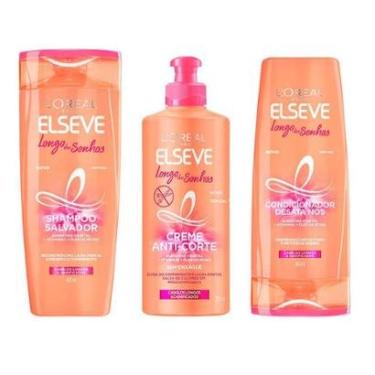 Imagem de Kit L'Oréal Paris Elseve Shampoo + Condicionador + Creme para pentear Longo dos Sonhos-Unissex